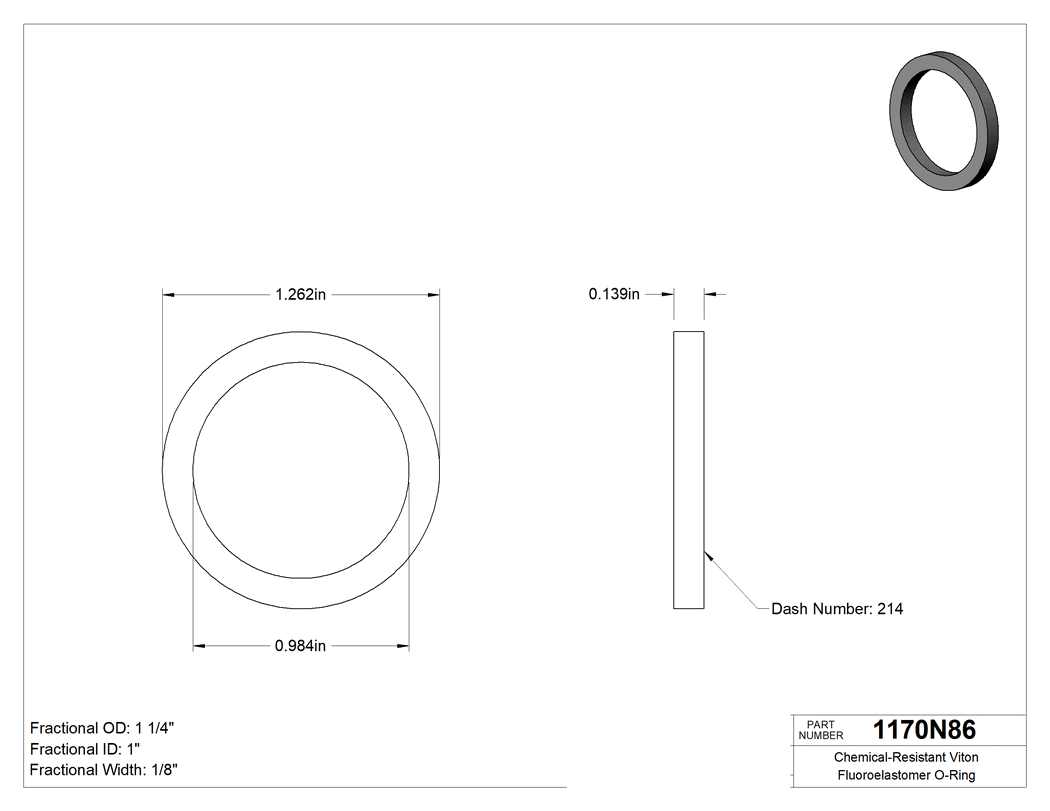 Technical drawing - 1170N86
